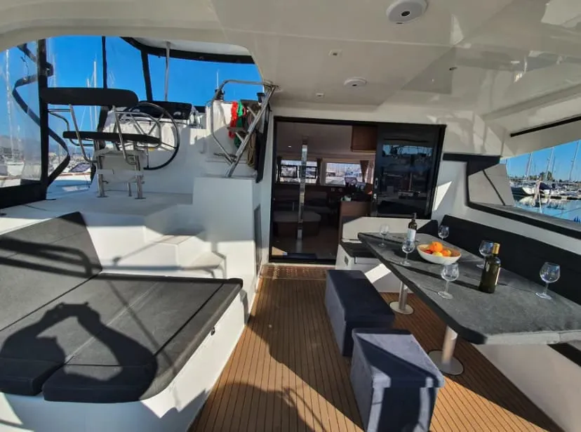 Starz, a Lagoon 42 catamaran at Fethiye, Turkey