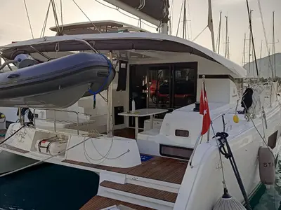 Starz, a Lagoon 42 catamaran at Fethiye, Turkey