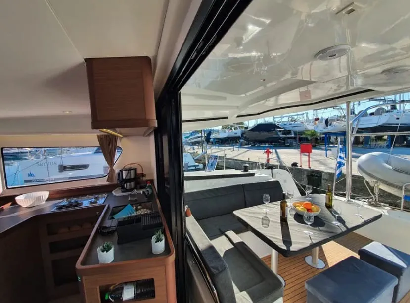 Starz, a Lagoon 42 catamaran at Fethiye, Turkey