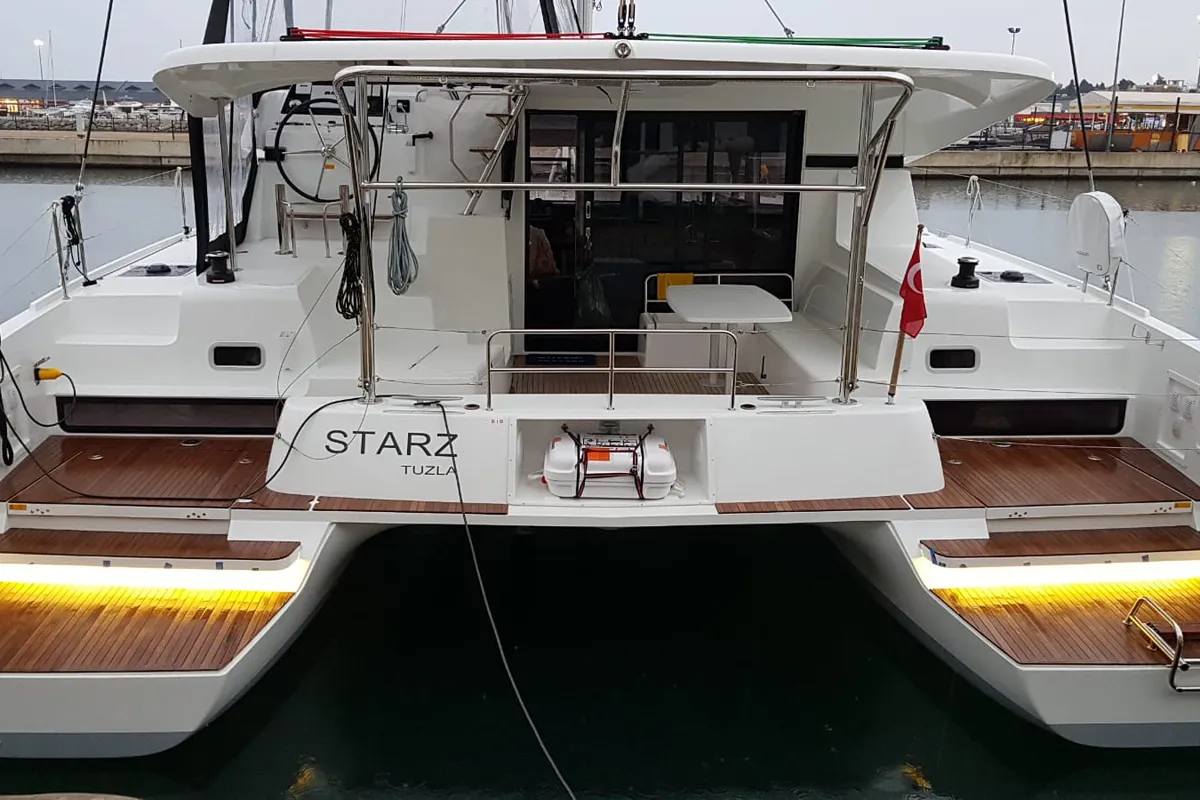 Starz, a Lagoon 42 catamaran at Fethiye, Turkey