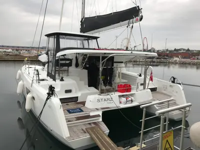 Starz, a Lagoon 42 catamaran at Fethiye, Turkey