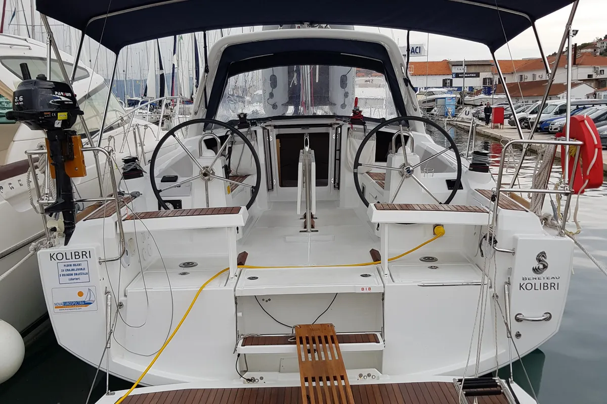 Deck of Kolibri, a Beneteau Oceanis 35.1 sailboat at Grad Šibenik, Croatia