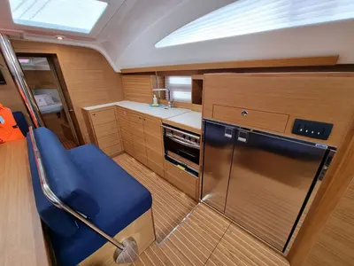 Galley of Linea Uno, a Elan Impression 45.1 sailboat at Zadar, Croatia