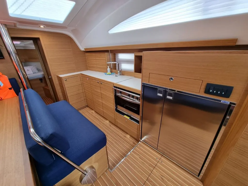 Galley of Linea Uno, a Elan Impression 45.1 sailboat at Zadar, Croatia