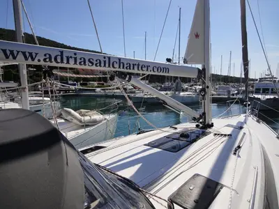 Deck of Ile, a Bavaria Cruiser 41 sailboat at Split, Croatia