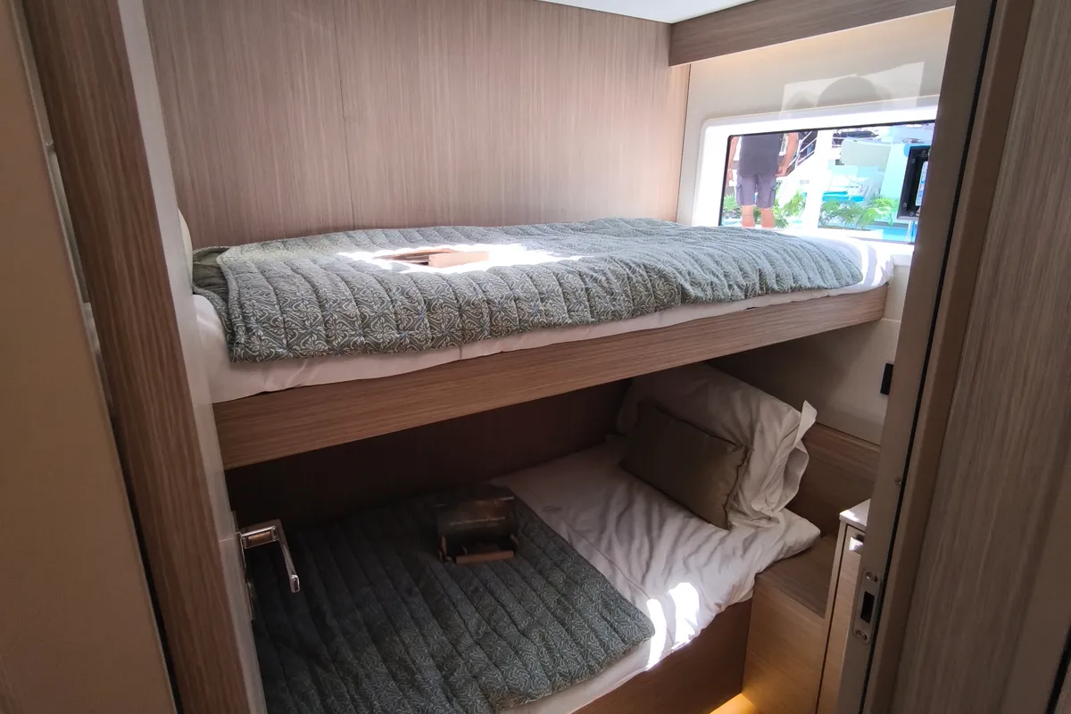 Cabin on Lagoon 47, a catamaran at Athens, Greece