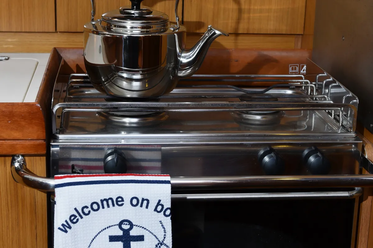 Galley of Triton, a Jeanneau Sun Odyssey 42i sailboat at Volos Municipality, Greece