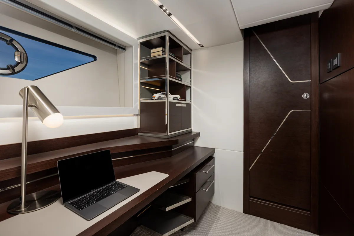 Cabin on X2, a Sunseeker 65 motor yacht at Split, Croatia