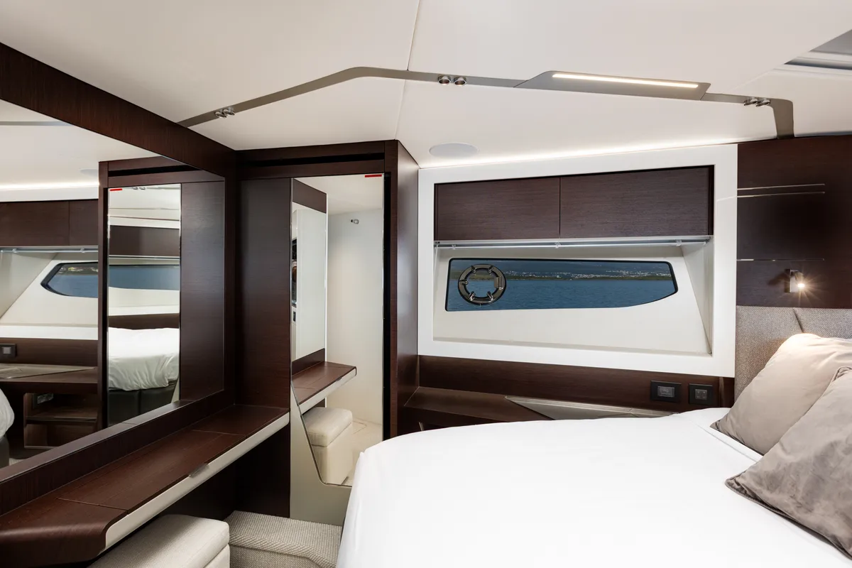 Cabin on X2, a Sunseeker 65 motor yacht at Split, Croatia
