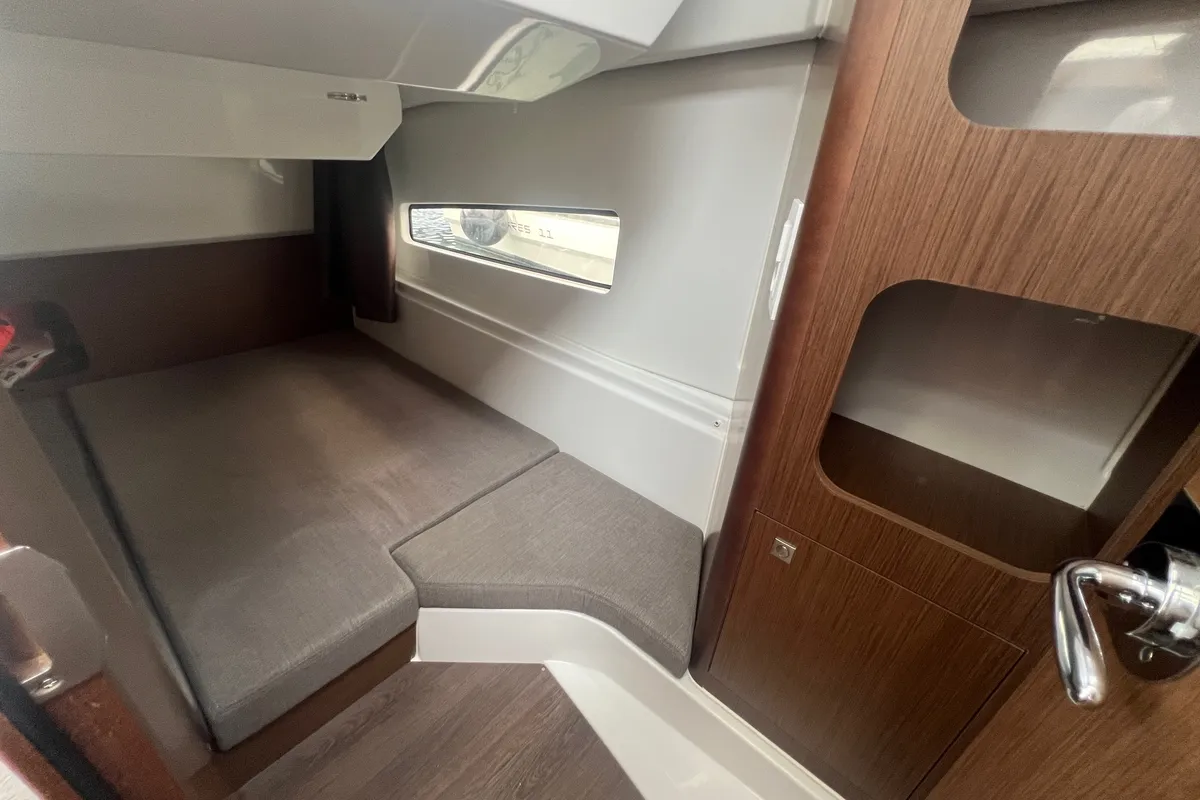 Cabin on Jack, a Beneteau Antares 9 OB motorboat at Punat, Croatia