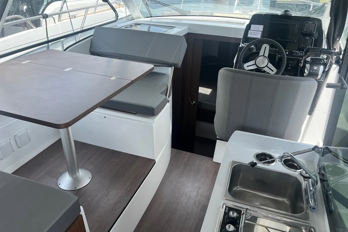 Salon of Jack, a Beneteau Antares 9 OB motorboat at Punat, Croatia
