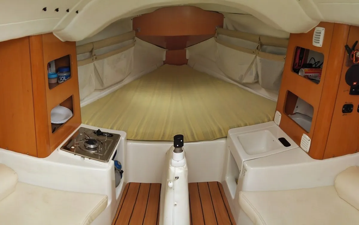 Cabin on Perla, a Beneteau First 21.7 sailboat at Split, Croatia