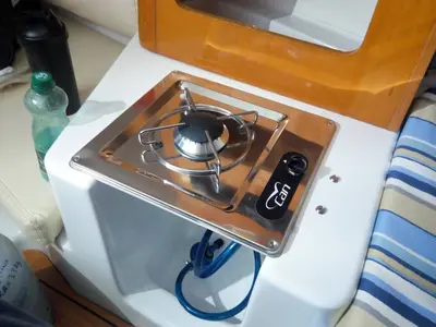 Galley of Perla, a Beneteau First 21.7 sailboat at Split, Croatia