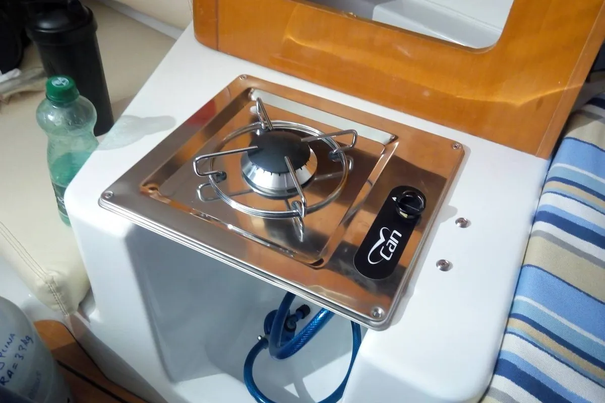 Galley of Perla, a Beneteau First 21.7 sailboat at Split, Croatia