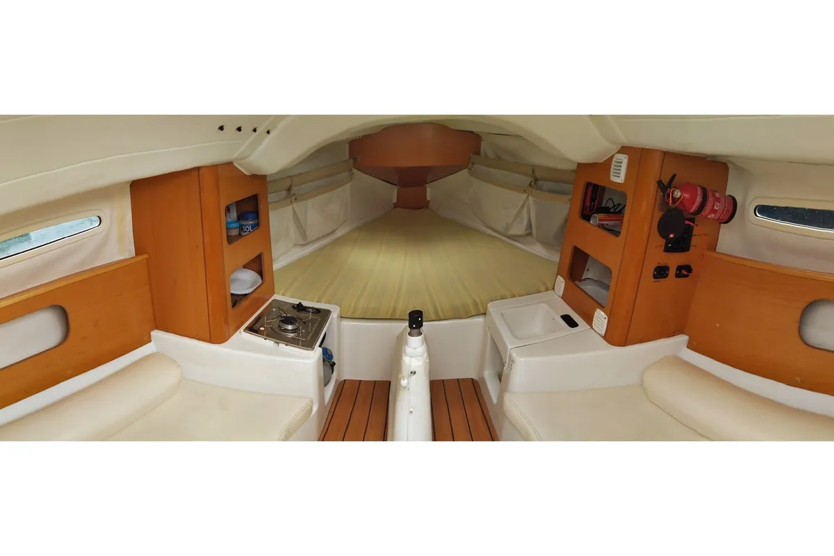 Cabin on Perla, a Beneteau First 21.7 sailboat at Split, Croatia