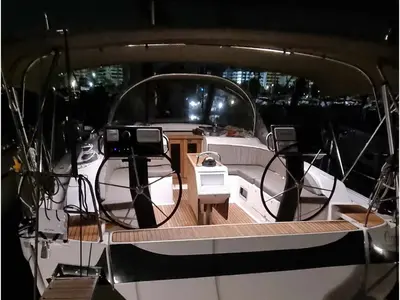 Oreo, a Bavaria Cruiser 51 sailboat at Skiathos, Greece