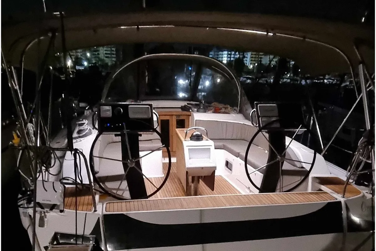 Oreo, a Bavaria Cruiser 51 sailboat at Skiathos, Greece