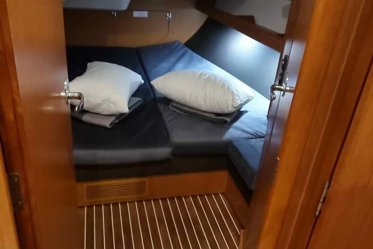 Oreo, a Bavaria Cruiser 51 sailboat at Skiathos, Greece