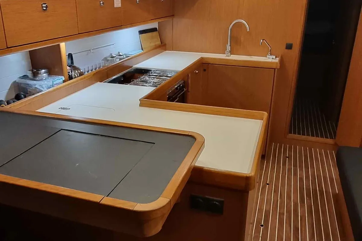 Oreo, a Bavaria Cruiser 51 sailboat at Skiathos, Greece