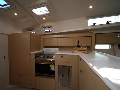 Galley of El Diablo, a Hanse 410 sailboat at Rosignano Solvay, Italy