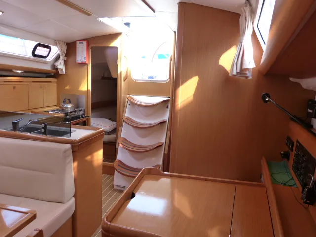 Salon of Scooby-Doo, a Jeanneau Sun Odyssey 36i sailboat at Fethiye, Turkey