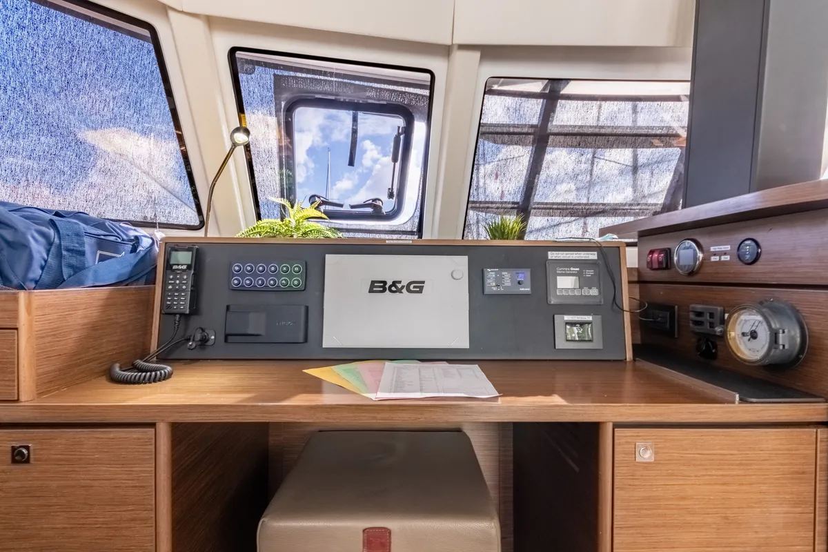 Cabin on Duality II, a Nautitech 44 catamaran at Road Town, British Virgin Islands