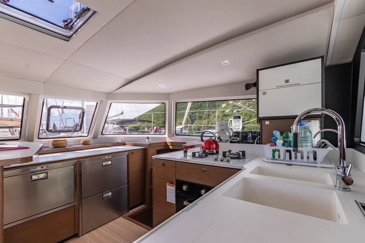 Salon of Duality II, a Nautitech 44 catamaran at Road Town, British Virgin Islands