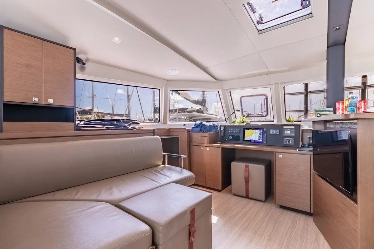 Galley of Duality II, a Nautitech 44 catamaran at Road Town, British Virgin Islands