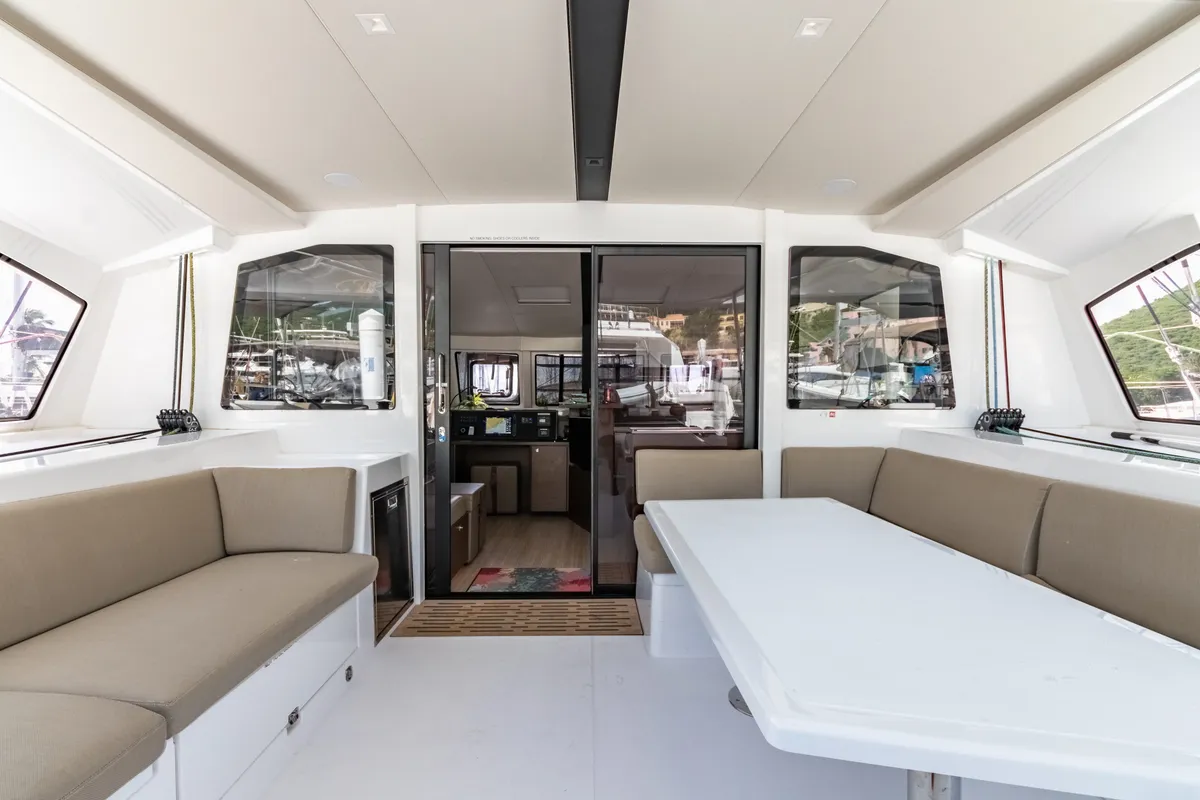 Salon of Duality II, a Nautitech 44 catamaran at Road Town, British Virgin Islands