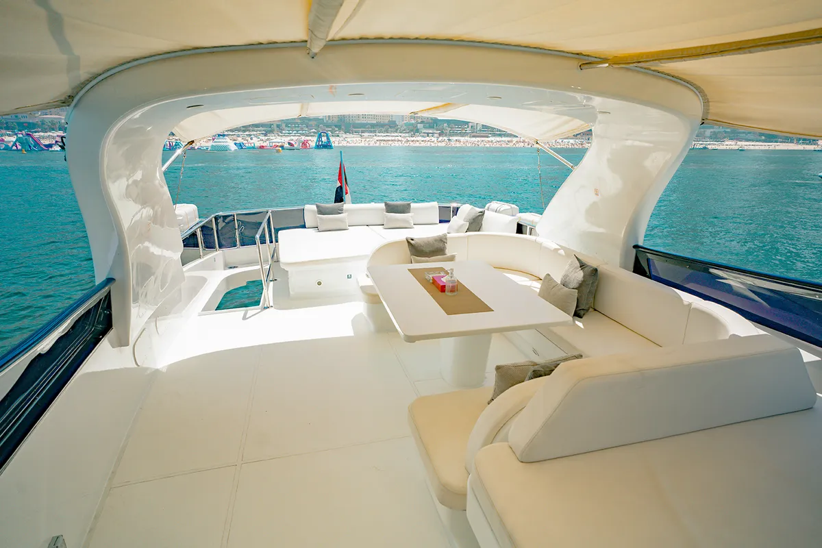 Luxury Motor Yacht, a motor yacht at Dubai Harbour, United Arab Emirates