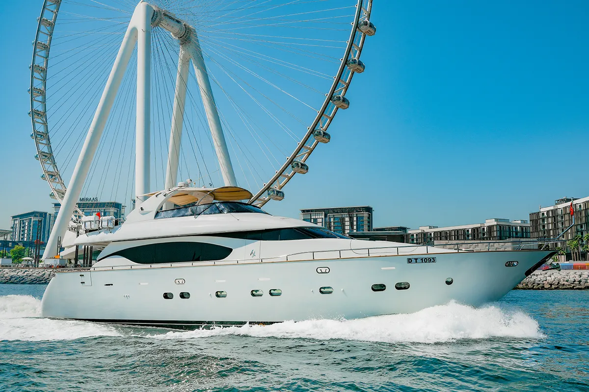 Luxury Motor Yacht, a motor yacht at Dubai Harbour, United Arab Emirates
