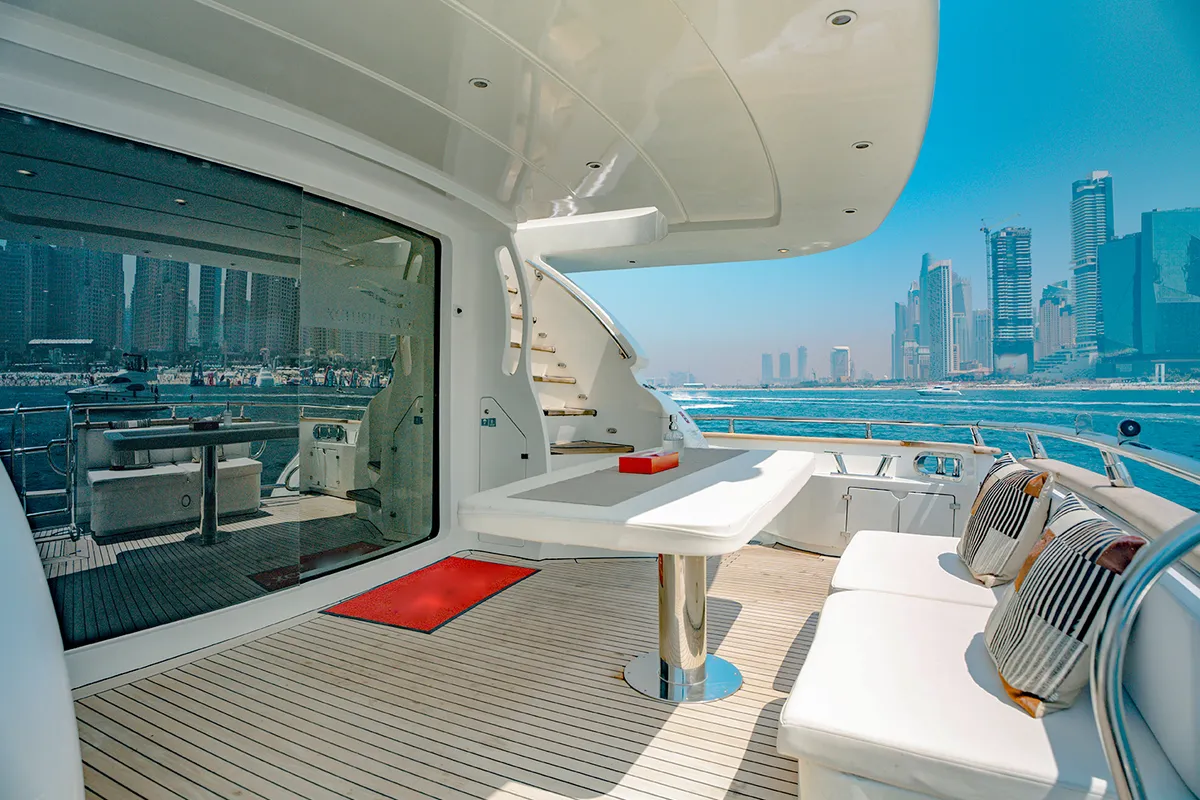 Luxury Motor Yacht, a motor yacht at Dubai Harbour, United Arab Emirates