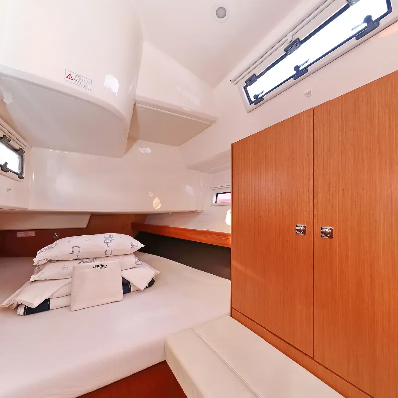 Cabin on Aquarius, a Bavaria Cruiser 41 sailboat at Grad Trogir, Croatia