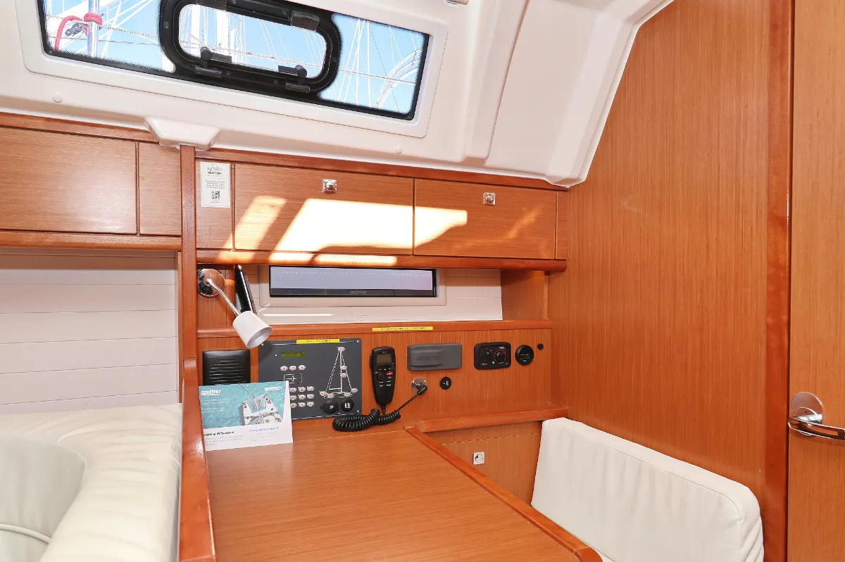 Cockpit of Aquarius, a Bavaria Cruiser 41 sailboat at Grad Trogir, Croatia