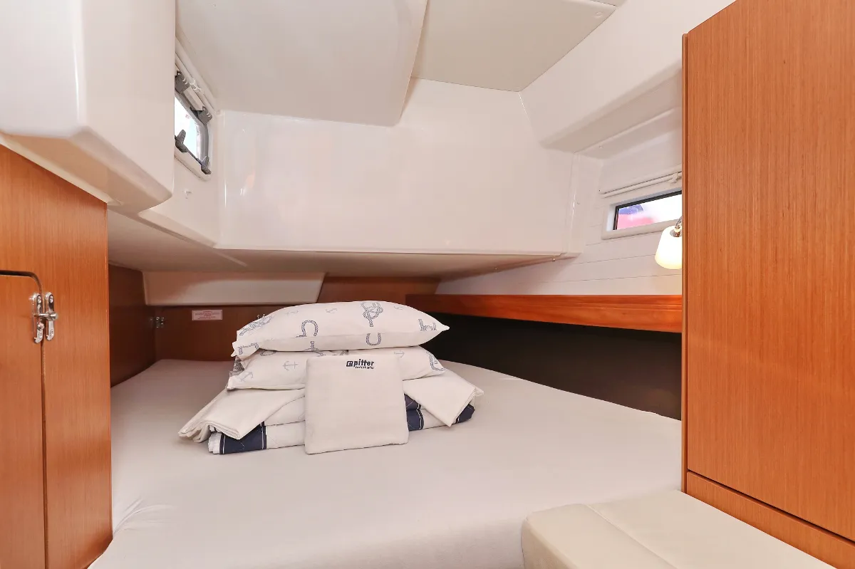 Cabin on Aquarius, a Bavaria Cruiser 41 sailboat at Grad Trogir, Croatia