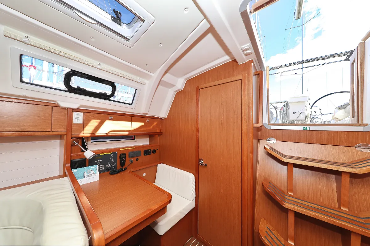Cockpit of Aquarius, a Bavaria Cruiser 41 sailboat at Grad Trogir, Croatia