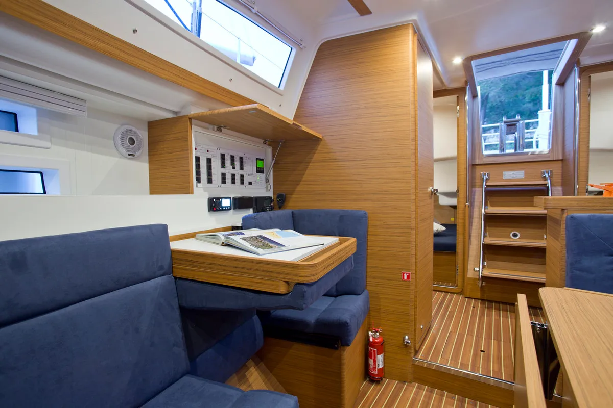 Salon of Essi, a Elan Impression 35 sailboat at Mali Lošinj, Croatia