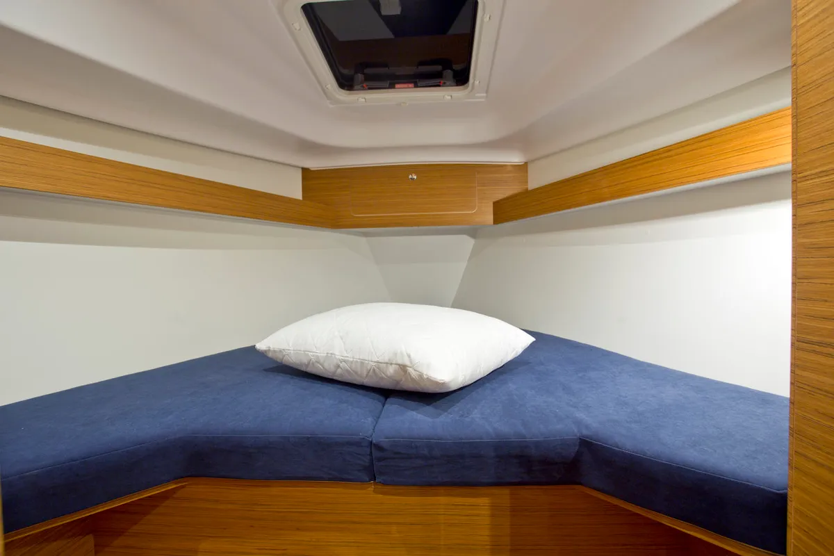Cabin on Essi, a Elan Impression 35 sailboat at Mali Lošinj, Croatia