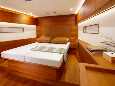 Cabin on Milagro, a Solaris 64 RS sailboat at Pirovac, Croatia