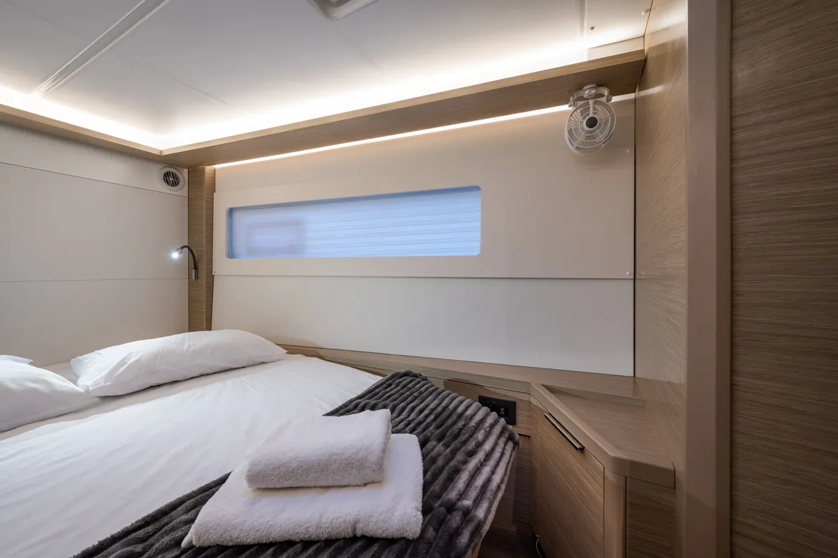 Cabin on Hydra XV, a Lagoon 46 catamaran at Municipal Unit of Lefkada, Greece
