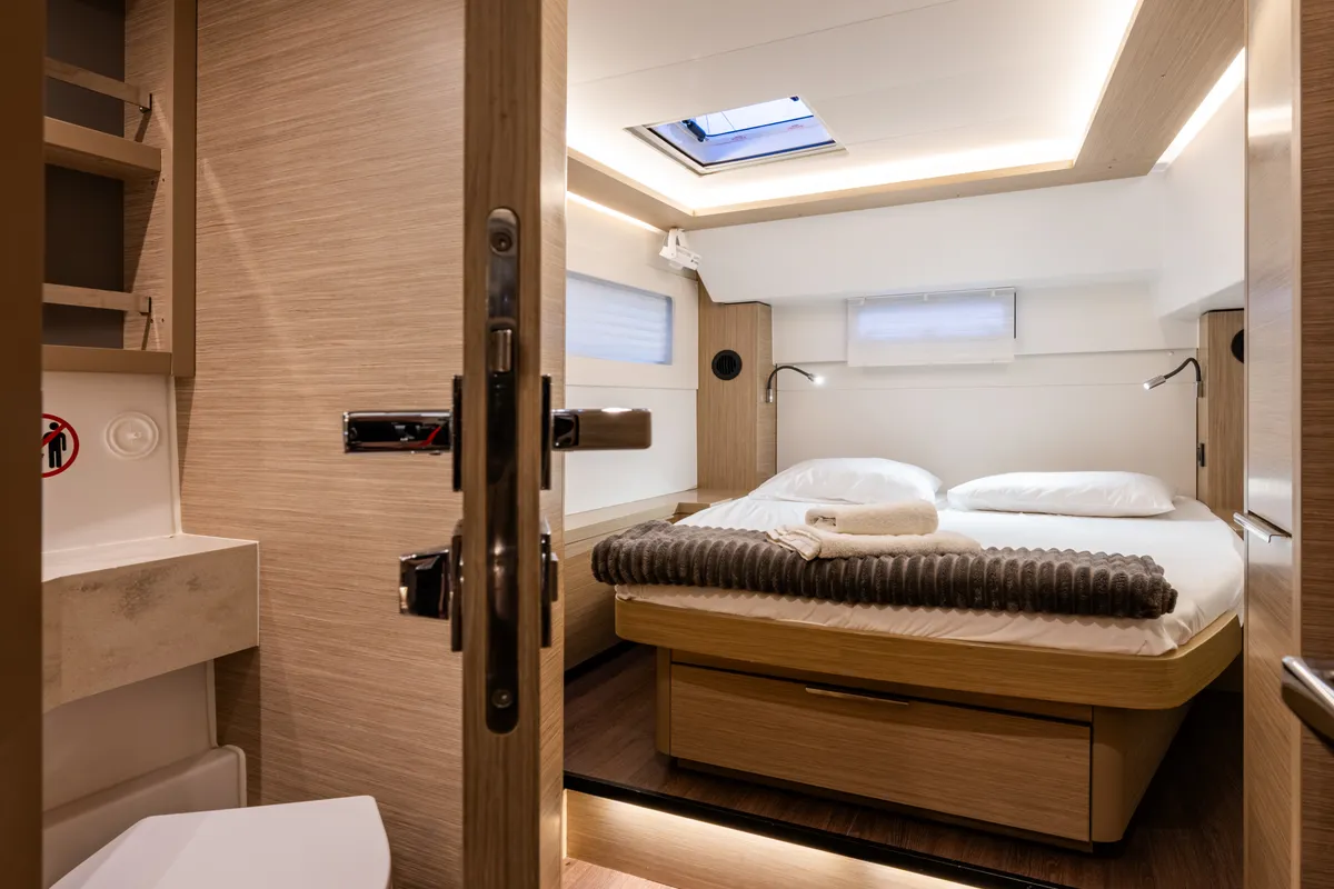 Cabin on Hydra XV, a Lagoon 46 catamaran at Municipal Unit of Lefkada, Greece