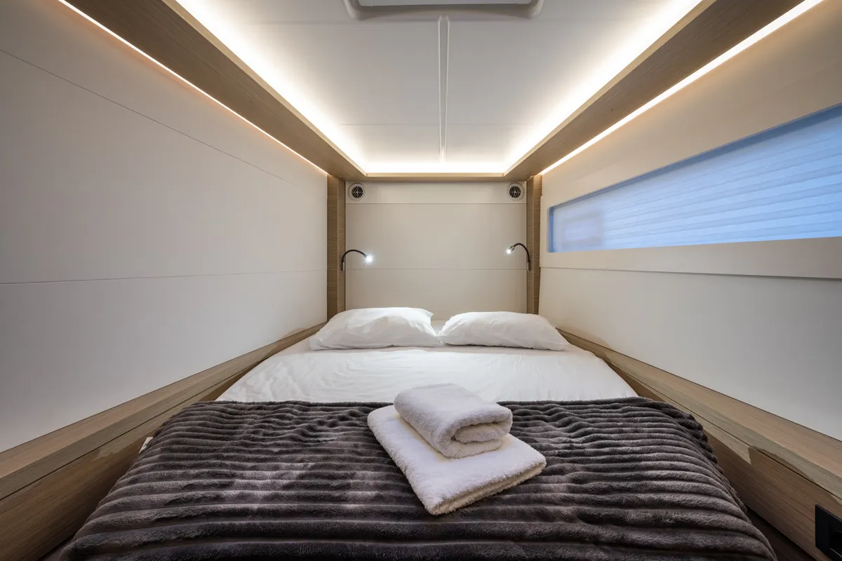Cabin on Hydra XV, a Lagoon 46 catamaran at Municipal Unit of Lefkada, Greece