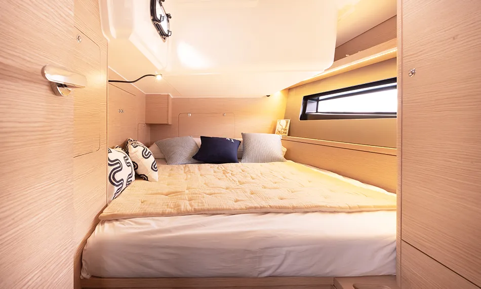Cabin on Blue Dream 2, a Dufour 41 sailboat at Preveza, Greece