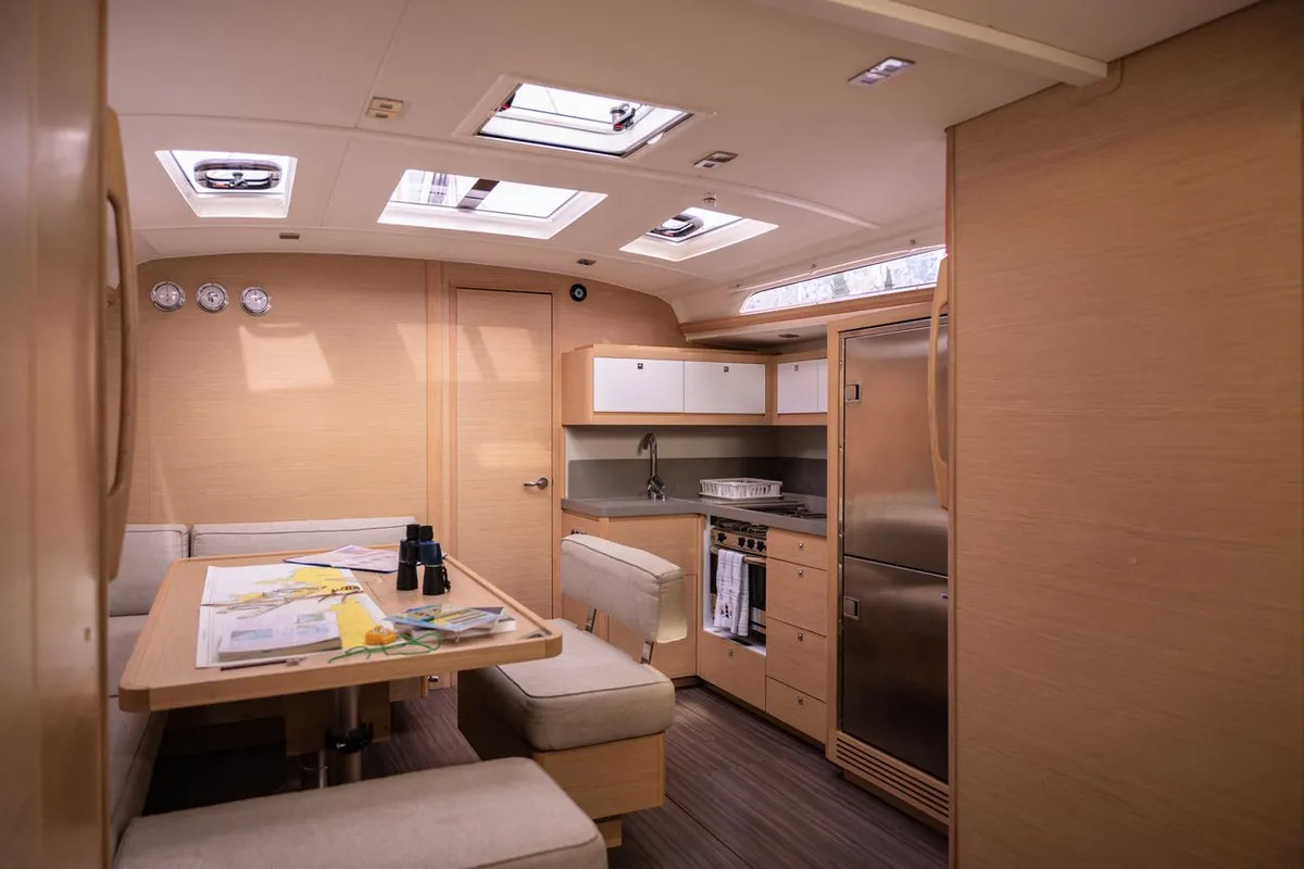 Galley of Happiness, a Dufour 470 sailboat at Marmaris, Turkey