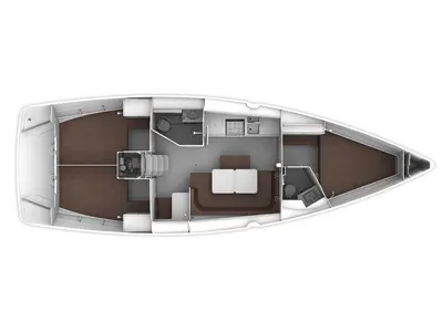Floor plan of Lucky, a Bavaria Cruiser 41 sailboat at Općina Sukošan, Croatia