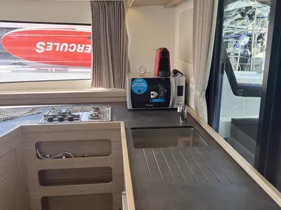 Galley of Top Light, a Lagoon 42 catamaran at Split, Croatia