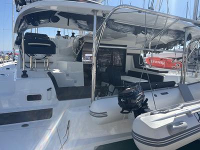 Deck of Top Light, a Lagoon 42 catamaran at Split, Croatia