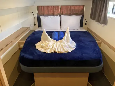 Cabin on Aquaphoria, a Fountaine Pajot Tanna 47 Maestro catamaran at Charlotte Amalie, United States