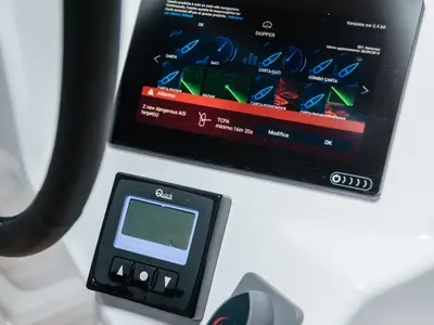 Cockpit of Jeanneau Sun Odyssey 490, a sailboat at Capo d'Orlando, Italy
