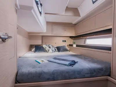 Cabin on Ybytu, a Dufour 470 sailboat at Paraty, Brazil